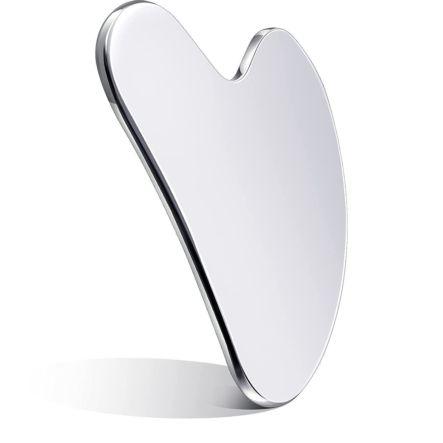 Stainless Steel Heart-shaped Hand Face Metal Massage Scrapping Plate