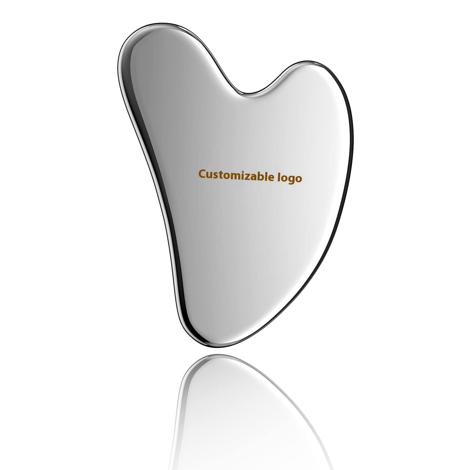 Stainless Steel Heart-shaped Hand Face Metal Massage Scrapping Plate