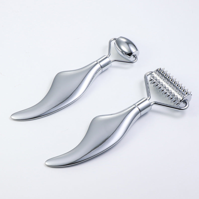 Facial Stainless Steel Massage Board Heart-shaped Eye Meridian Muscle-poking Stick